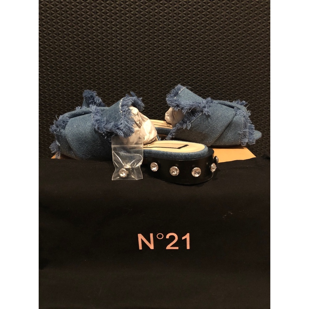 N21 Bow Denim Mules